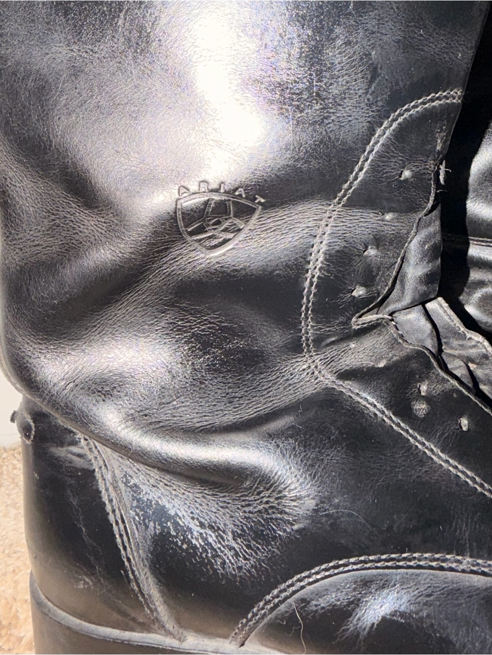 Ariat Women's Tall Black Leather Riding Boots - Picture 3 of 5